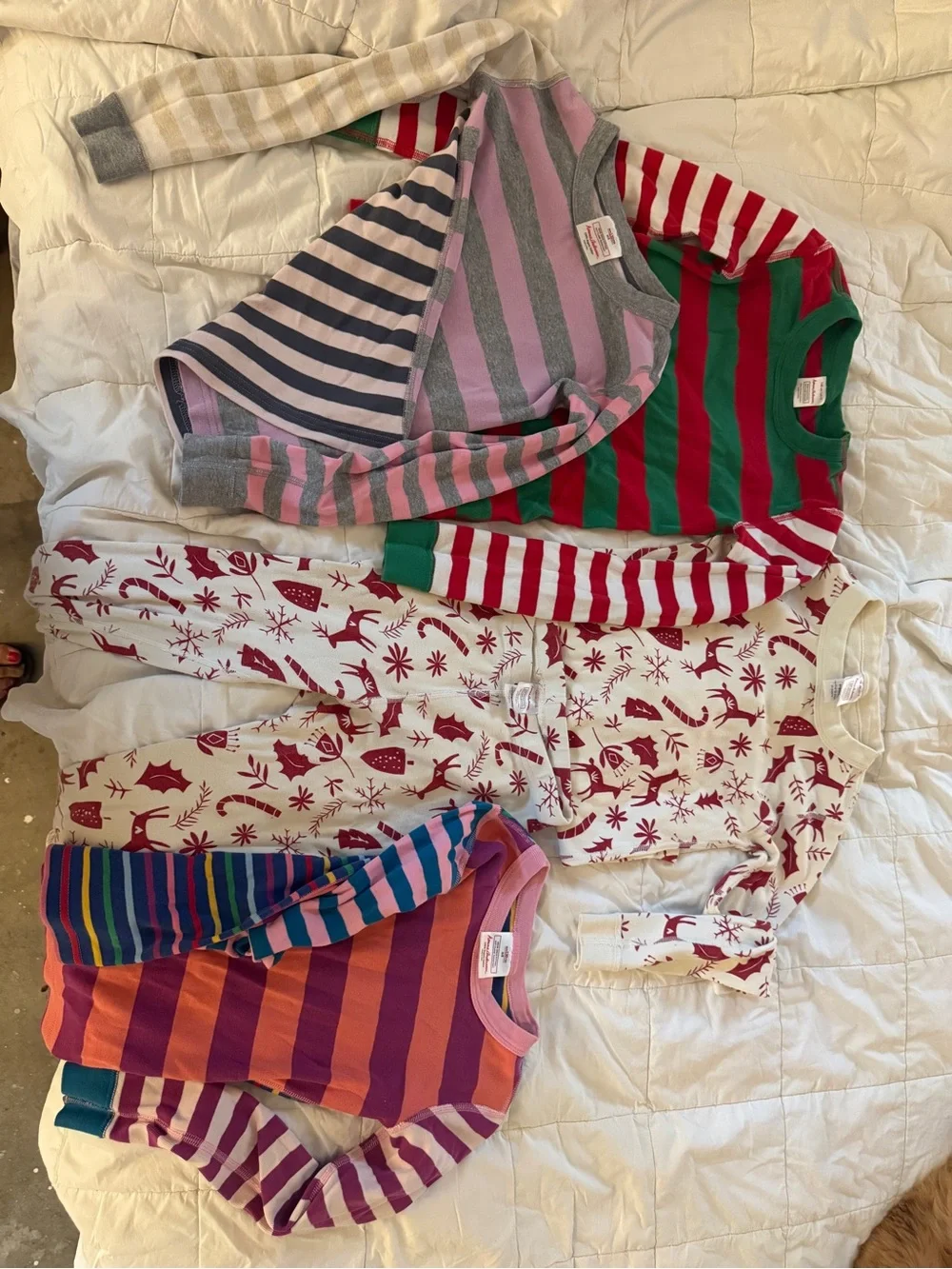Hanna Andersson Striped Kids Tops - Red, Green, Pink, Gray, Blue